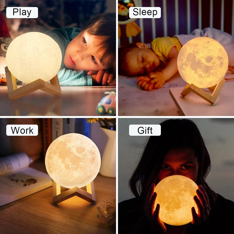 Lampada Luna 3D Smart-Luce Notturna e d'atmosfera